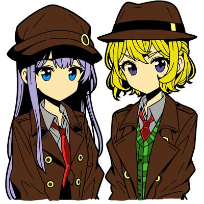 two anime detective girls