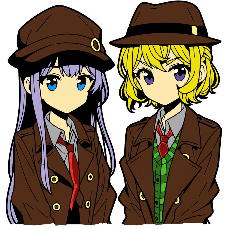 two anime detective girls