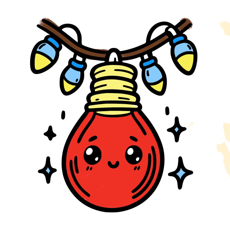 small bulb of a garland