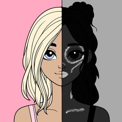 realistic girl split