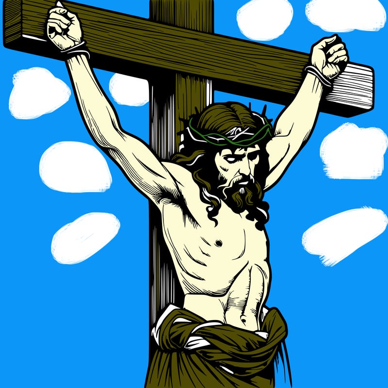jesus realistic on the cross