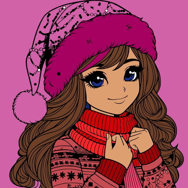 realistic christmas girl