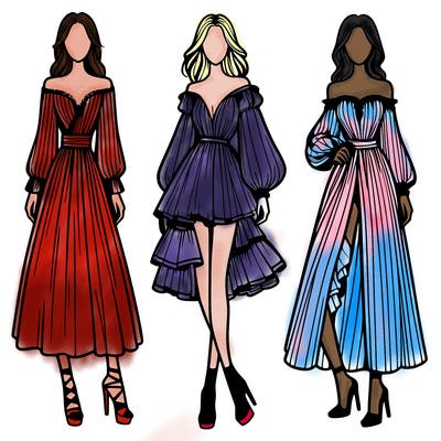 fashion models dresses