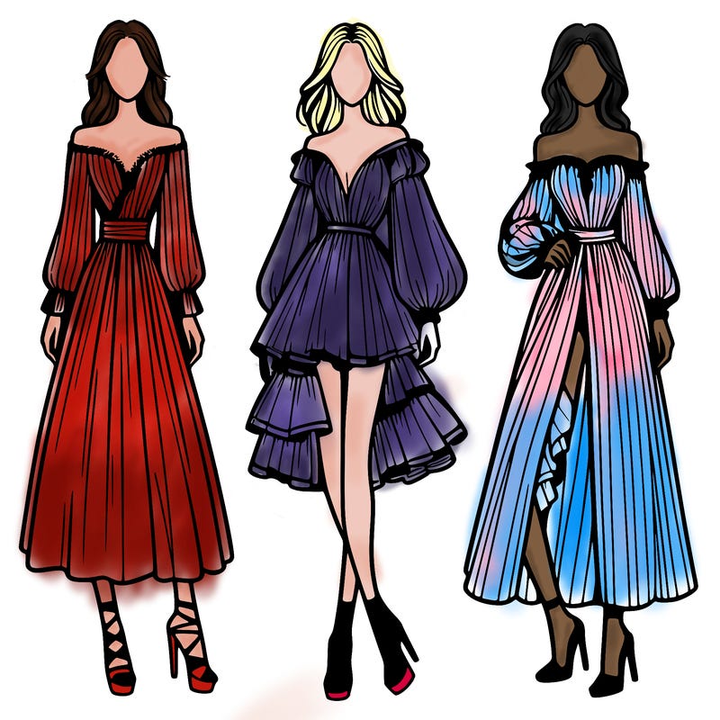 fashion models dresses