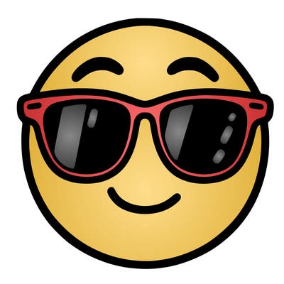 emoji with sunglasses