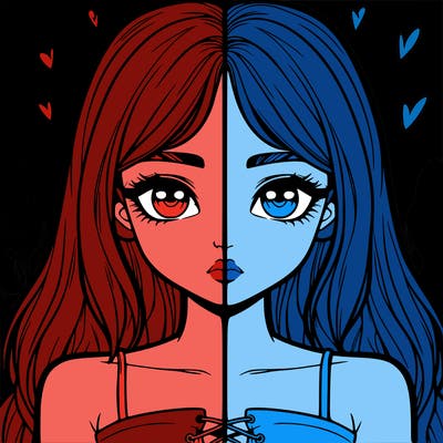 realistic girl split