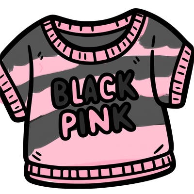 blusa com o nome black pink