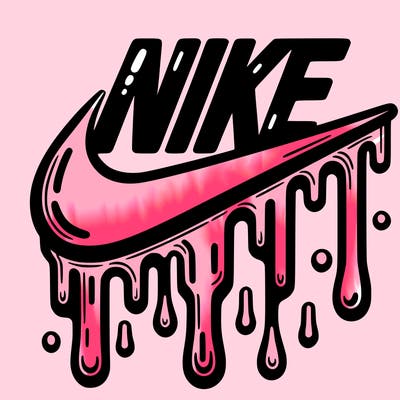 dripping nike logo