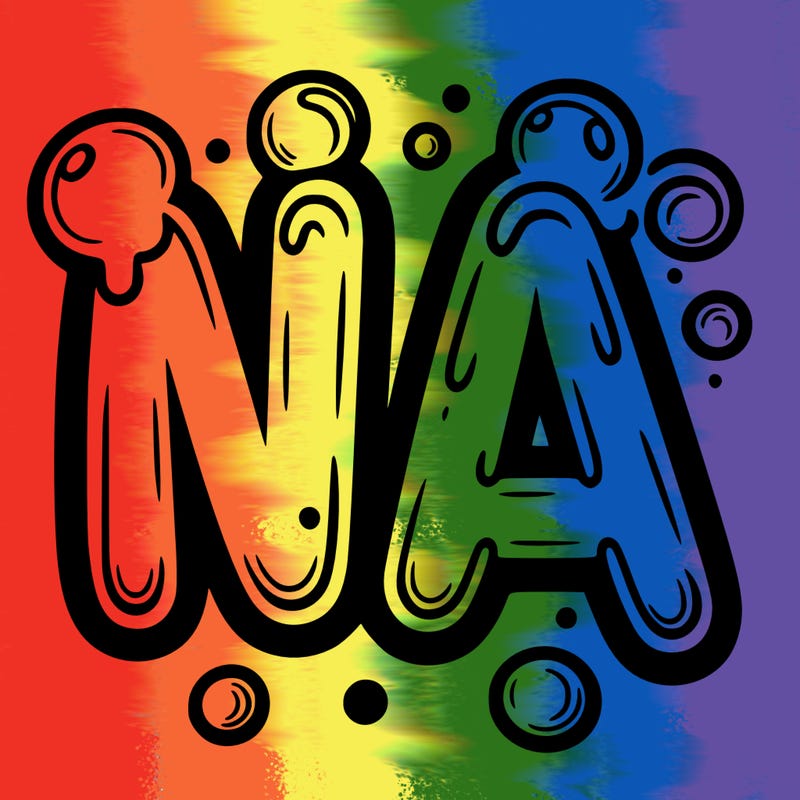 bubble letters "na"