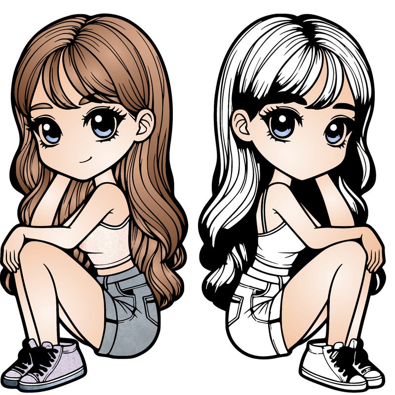 realistic girl split