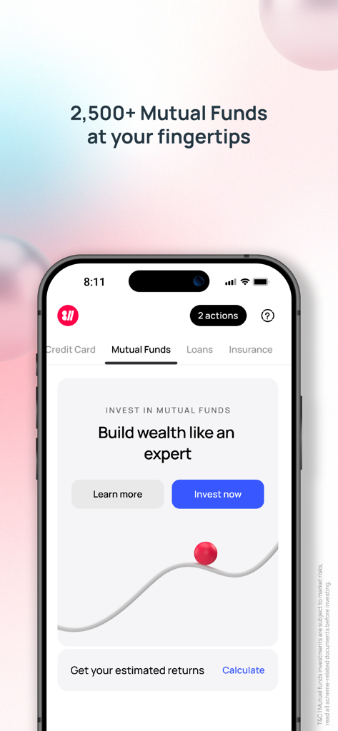 Kotak 811 mobile app mutual funds investment interface