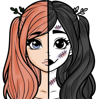 realistic girl split