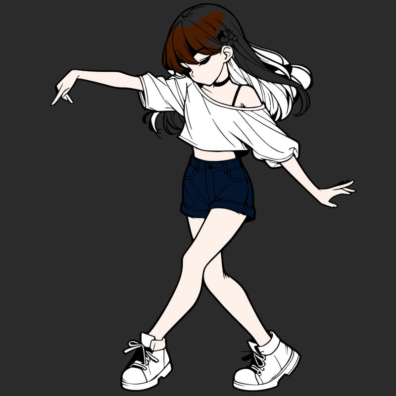 realistic girl danceing