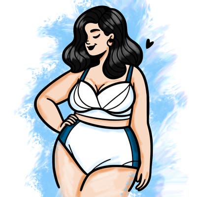 plus size woman bathing suit