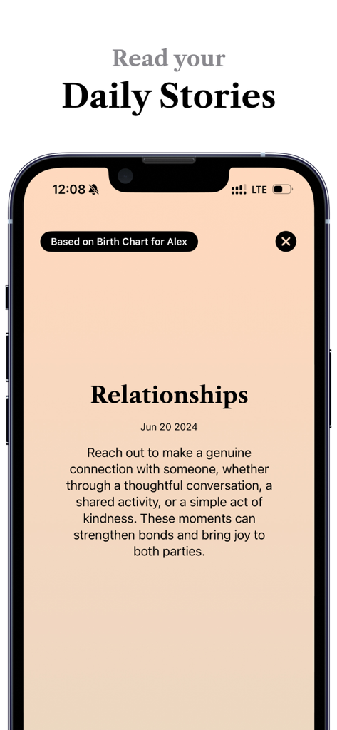 Luna: Your Moon Calendar - Personalisierte tägliche Beziehungsratschläge in der Luna-App basierend auf dem Geburtshoroskop des Benutzers