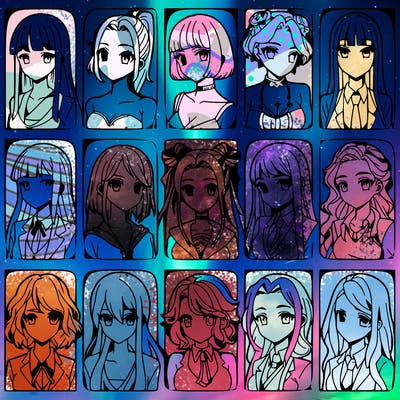 girls that look diffrent anime