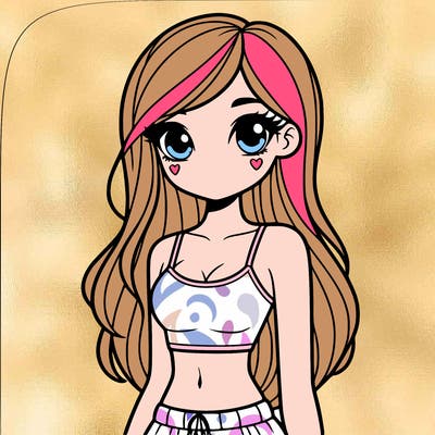 girl with crop top