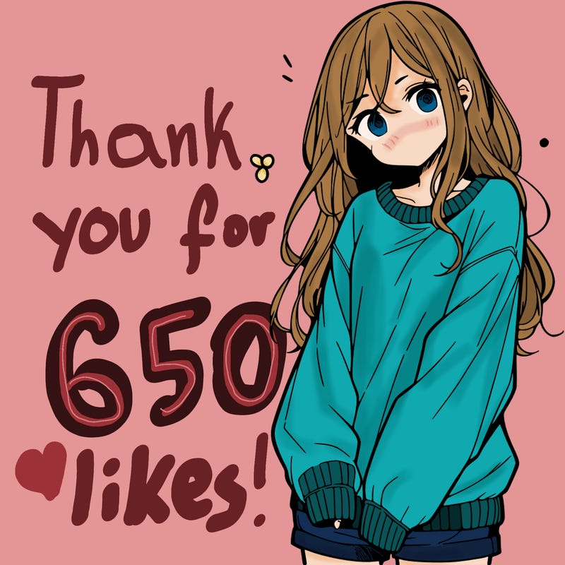 manga teen girl  in a sweater and baggy pants