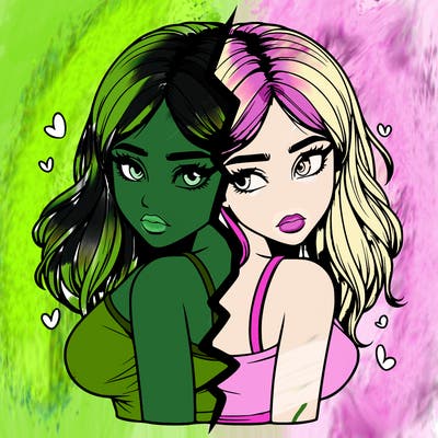 realistic girl split