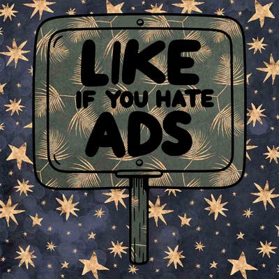 a sign that says like if you hate ads