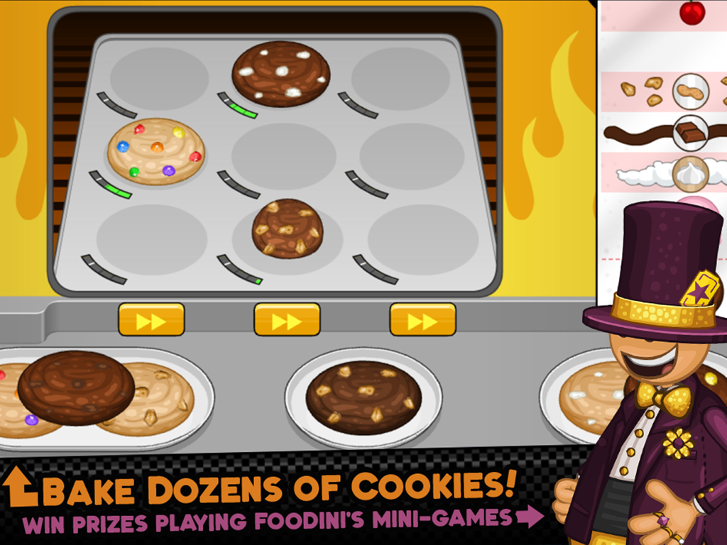 Papa's Scooperia HD - Horneando varios tipos de galletas en el horno dentro de la estación de juego Papas Scooperia HD