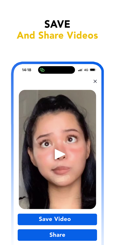 Video Save : Video Saver - App interface for saving and sharing videos locally