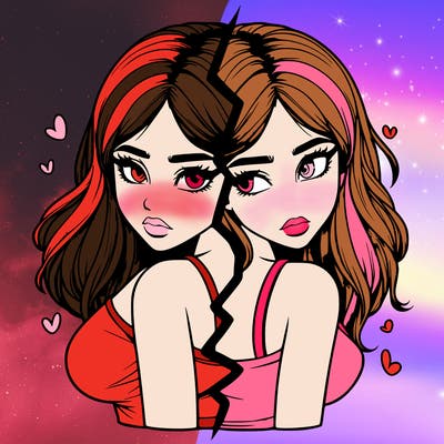 realistic girl split