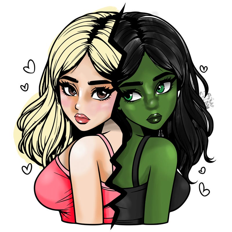 realistic girl split