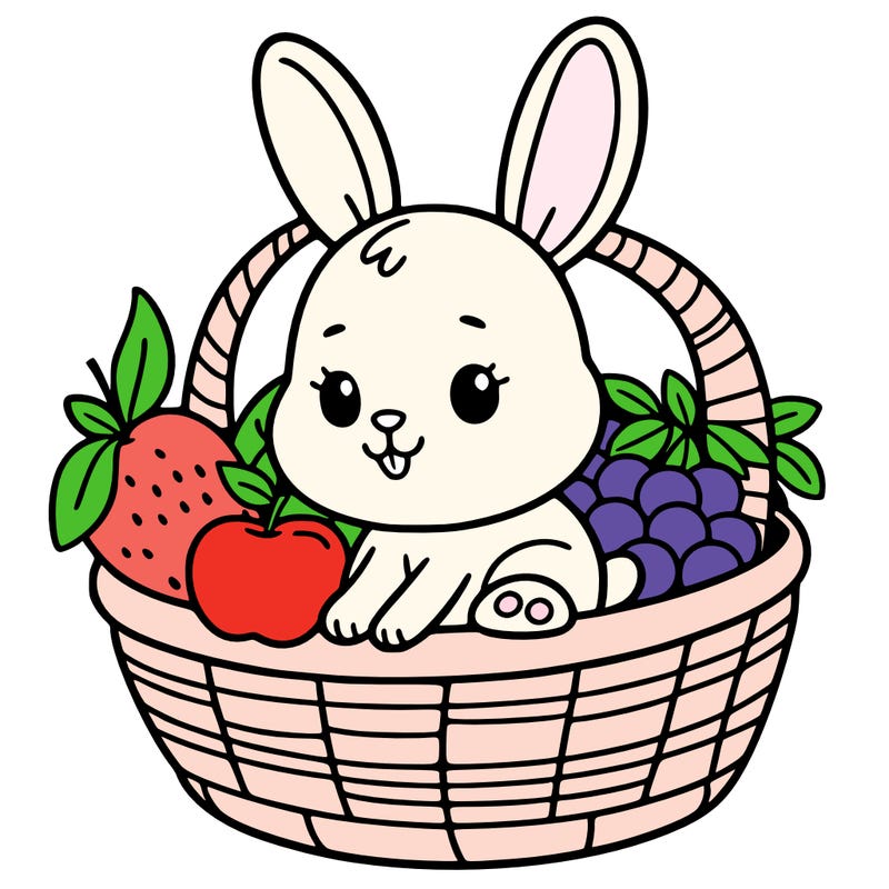 bunny in a fruit basket