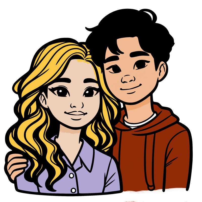 black woman and asian man couple