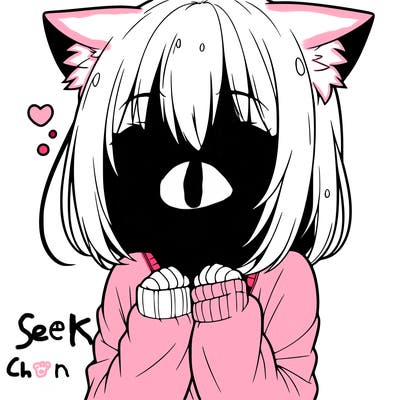 shy anime catgirl