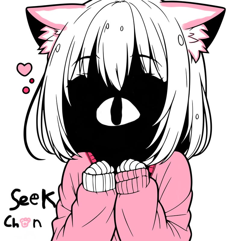 shy anime catgirl
