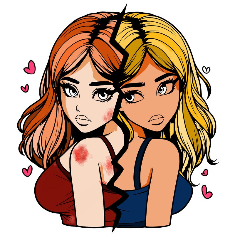 realistic girl split