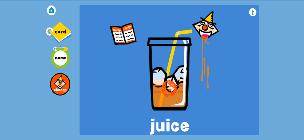 TouchCard -Lots of Kids Games! - Interactive juice drinking activity for toddlers featuring Mr Shape