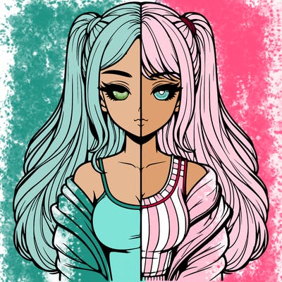 realistic girl split