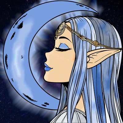 a realistic moon elf