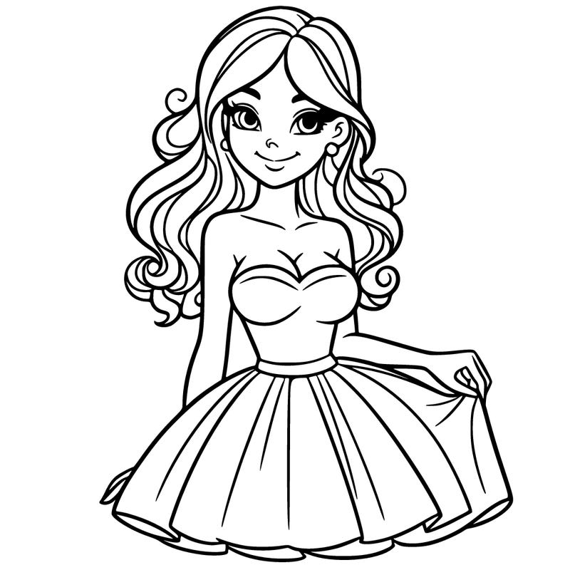 pretty woman with a dress