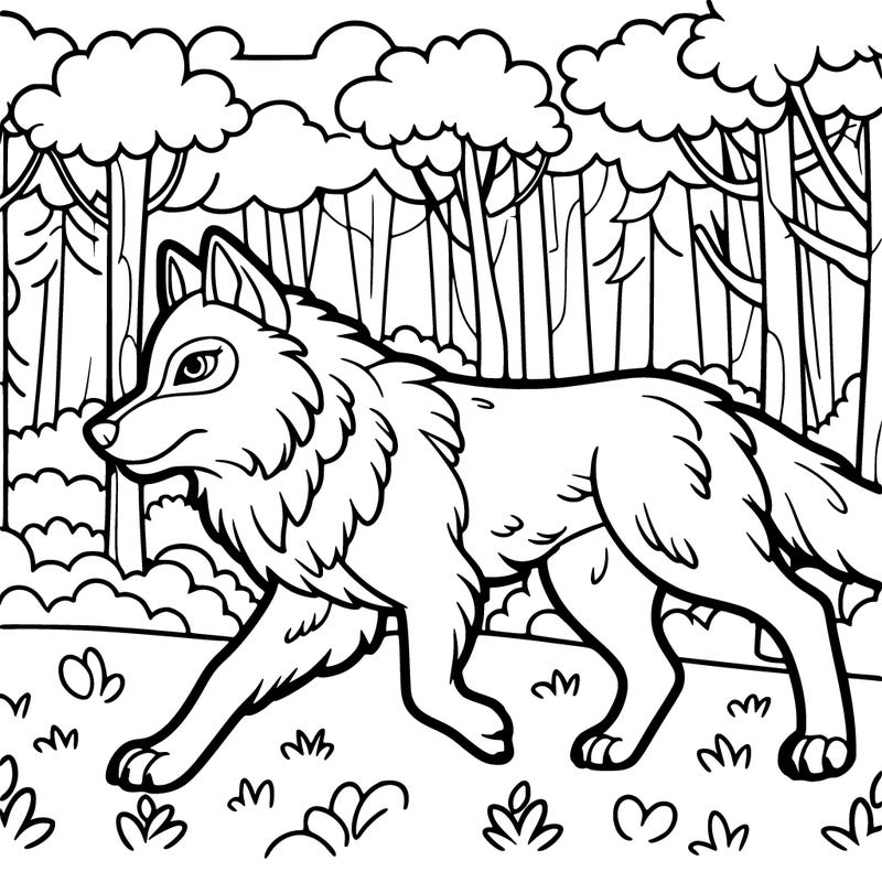 wolf in forest