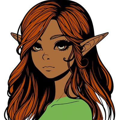 elf girl realistic dark fantasy
