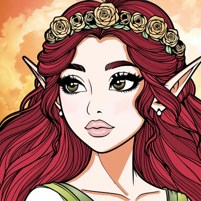 realistic beautiful elf princess