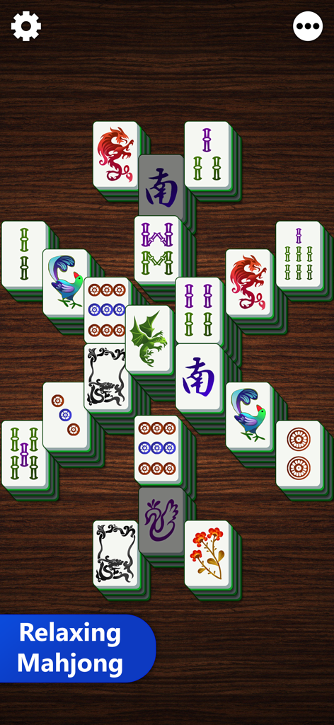Mahjong Titan - A relaxing game of Mahjong Titan with classic tiles on a wood background.
