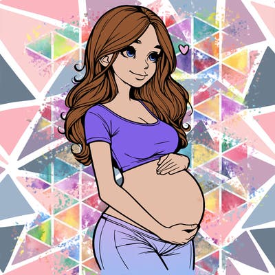 realistic pregnant girl