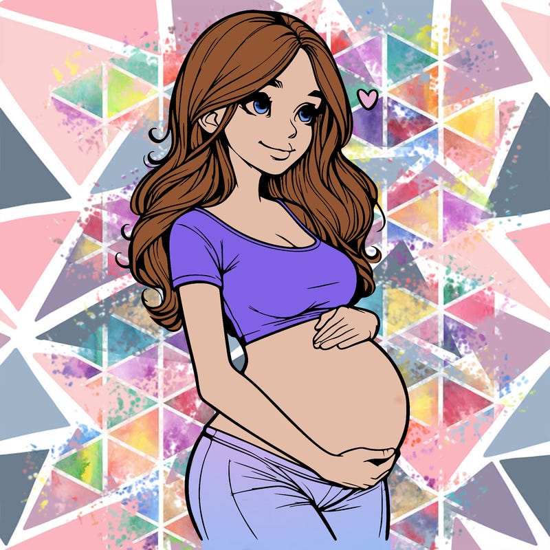 realistic pregnant girl