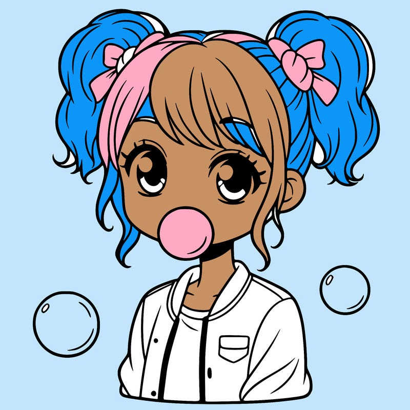 girl with bubble gum