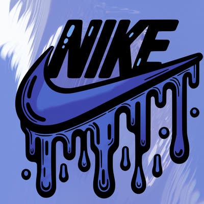 dripping nike logo