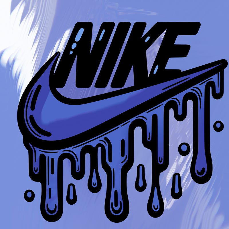 dripping nike logo
