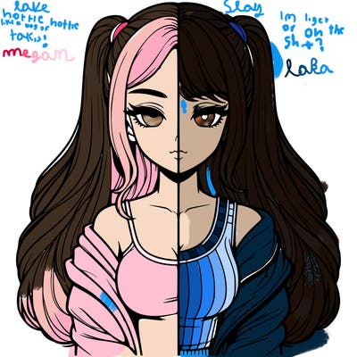 realistic girl split