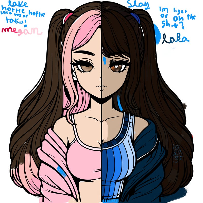 realistic girl split