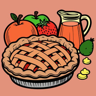 a pie of food