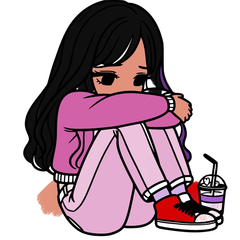 a girl  after a breakup